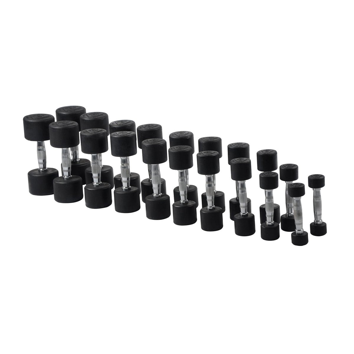 Rubber Dumbbells 1-10 kg Gymleco UK